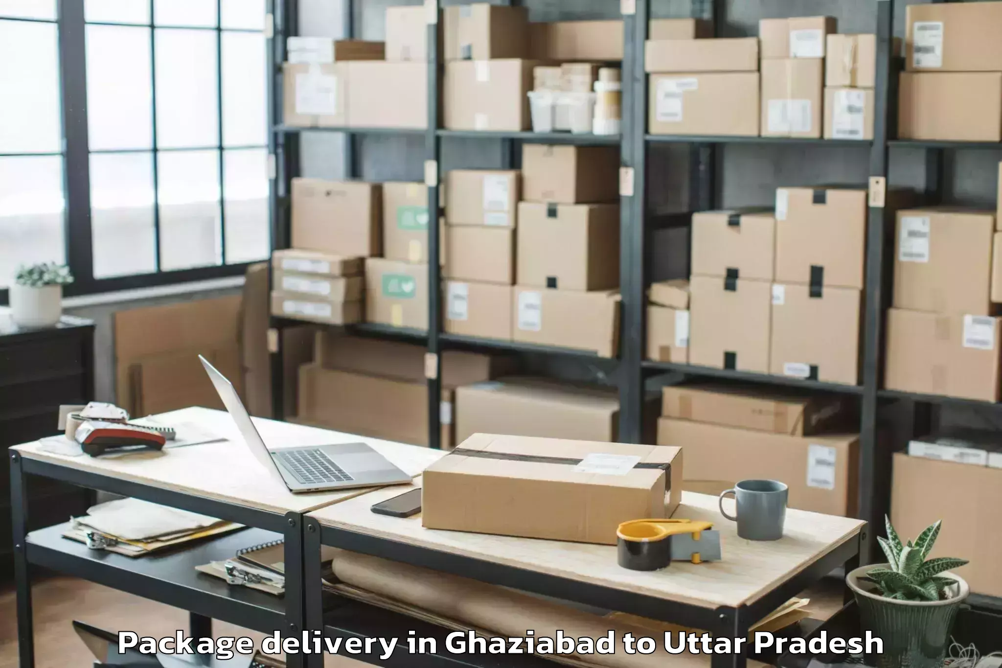 Book Ghaziabad to Purwa Package Delivery